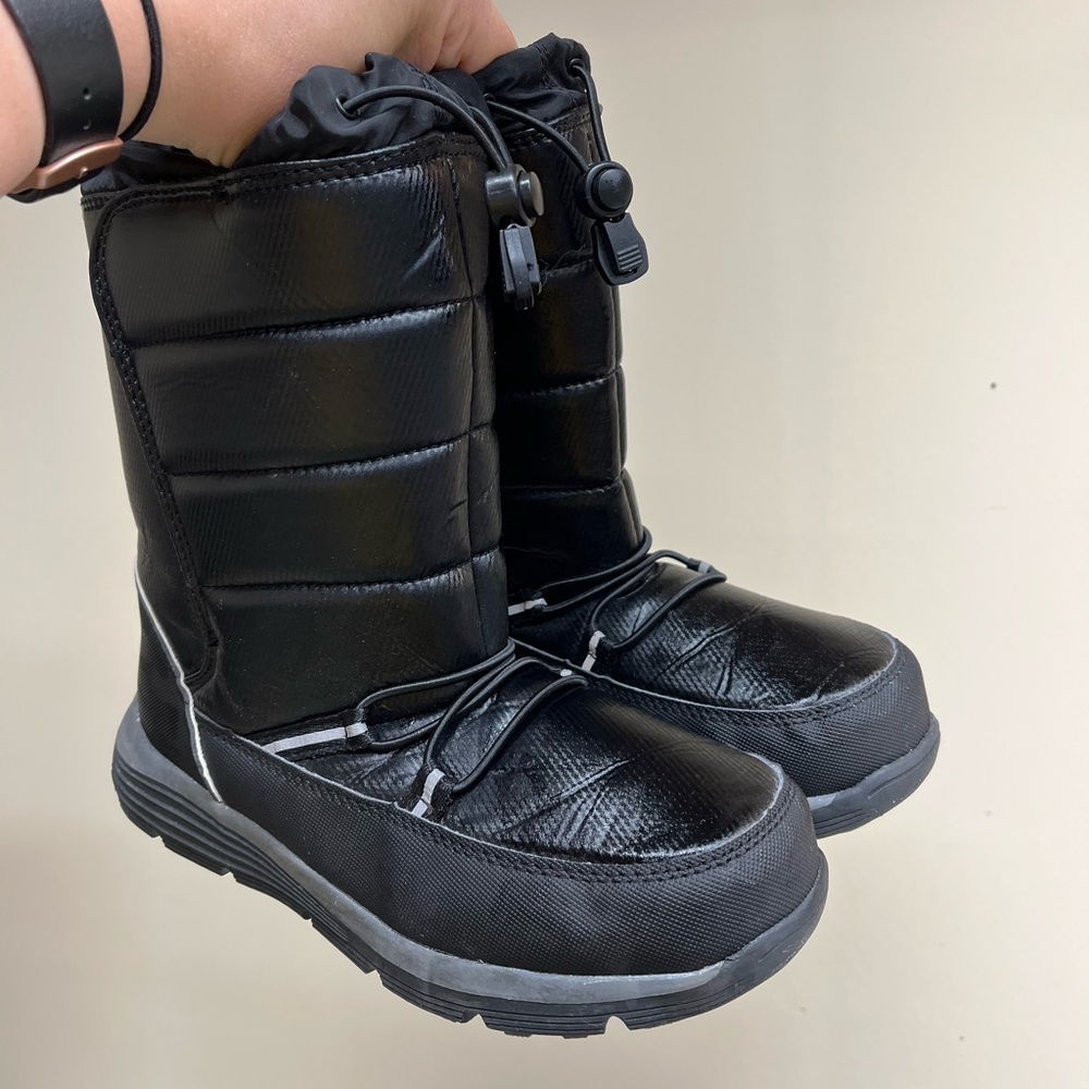 Lands’s End Children’s Snow Flurry Black Insulated Winter Snow Boots Size 3M